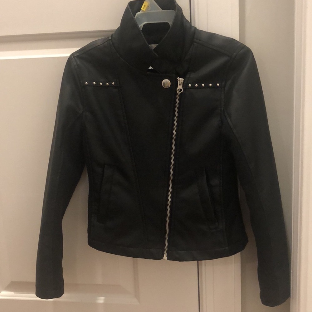 JUSTICE Faux Leather Jacket Girls